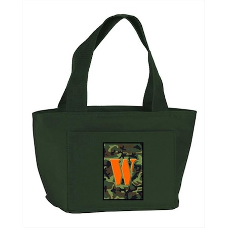 Carolines Treasures Monogram Letter W - Camo Green Insulated Cooler Lunch Bag CJ1030-W-GN-8808